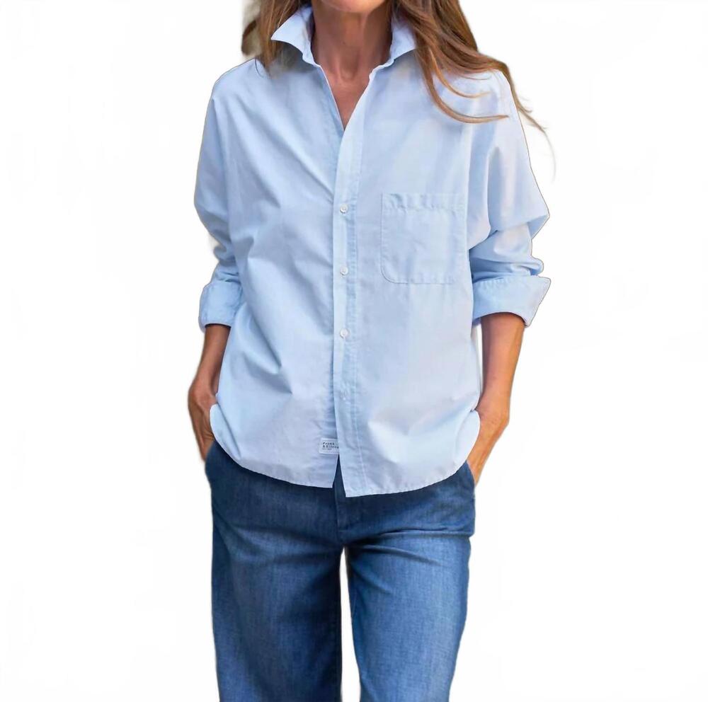 NEW FRANK & EILEEN oona continuous button-up shirt in french blue